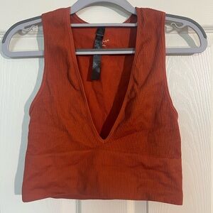 Urban Outfitters Rust Sleeveless Ribbed Top